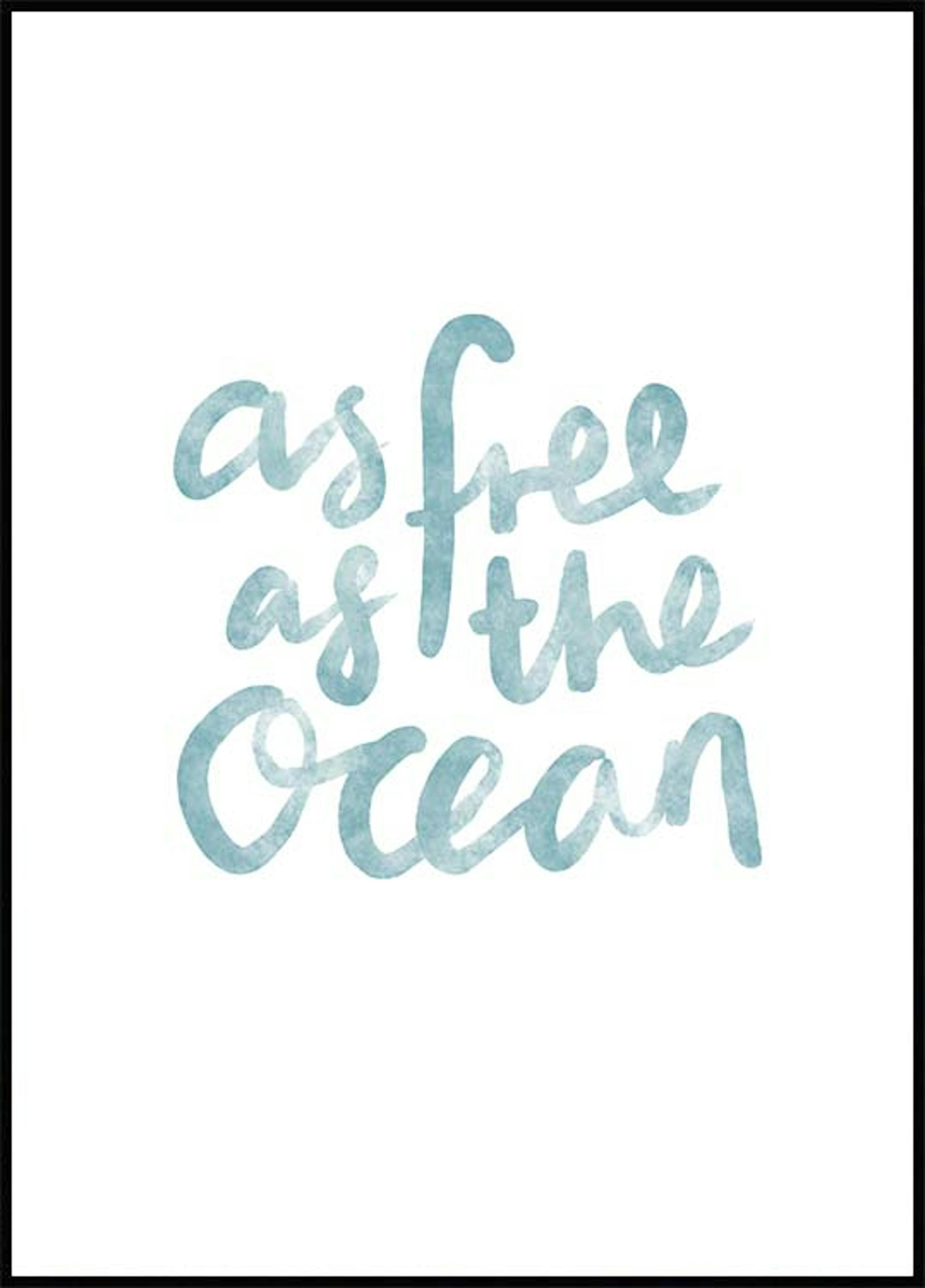 Libero come il poster dell'oceano 0