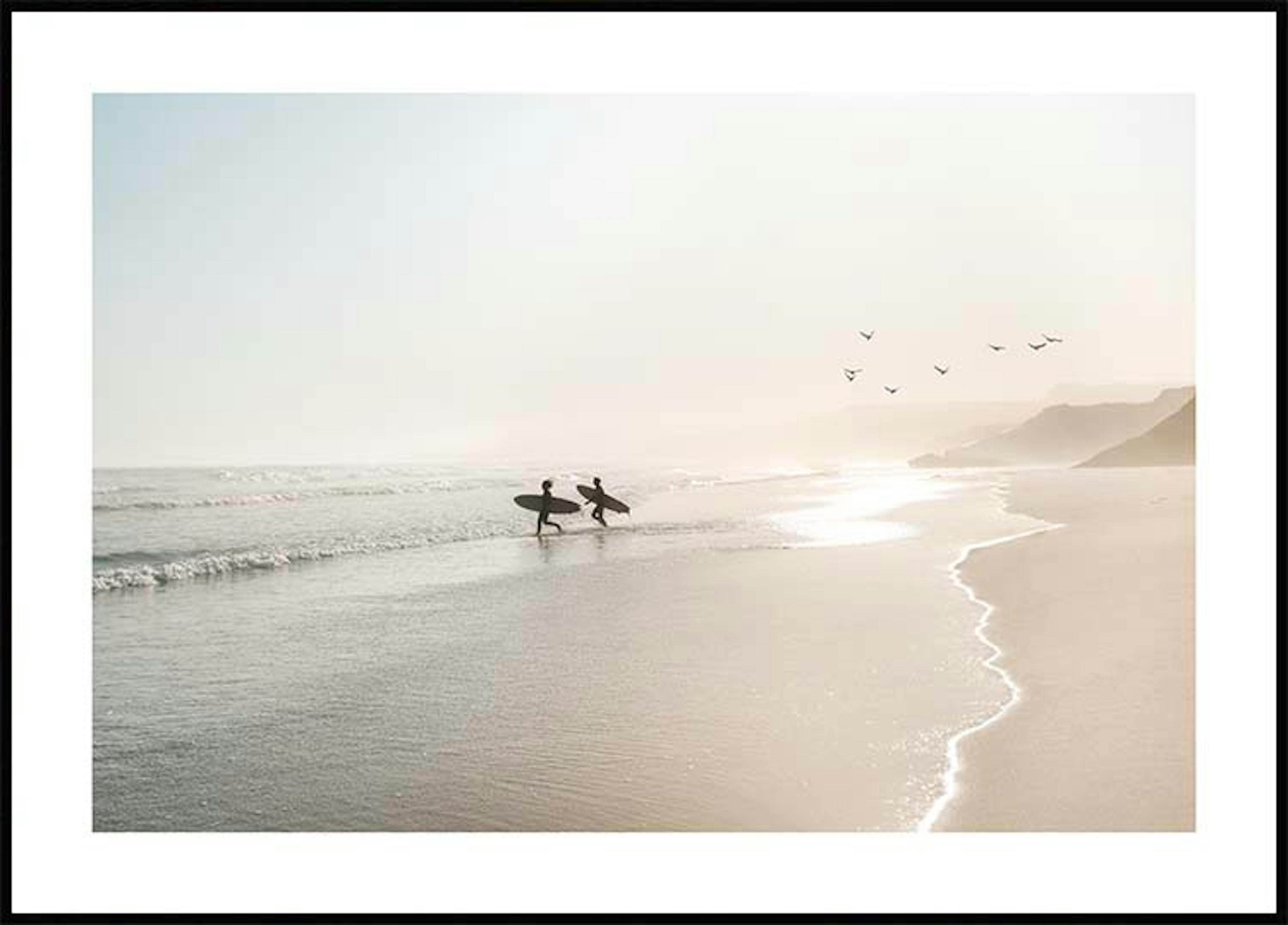 Plakát klidná pláž surfování 0