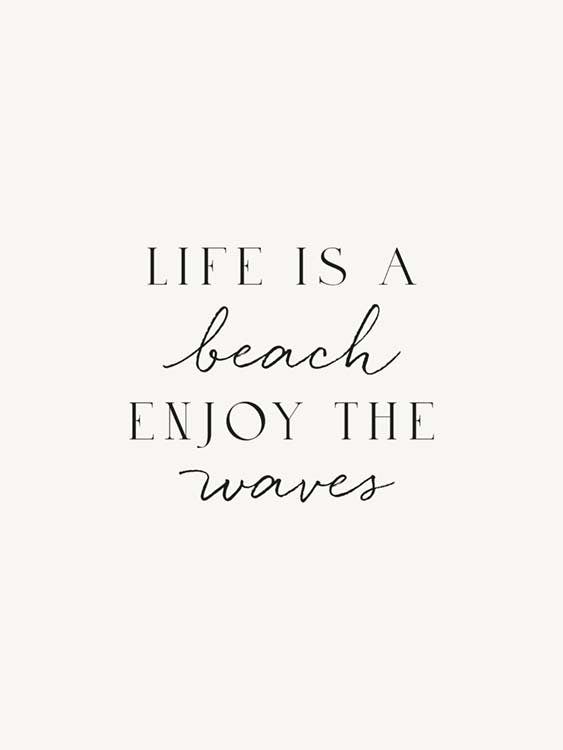 Das Leben ist ein Strandplakat 0