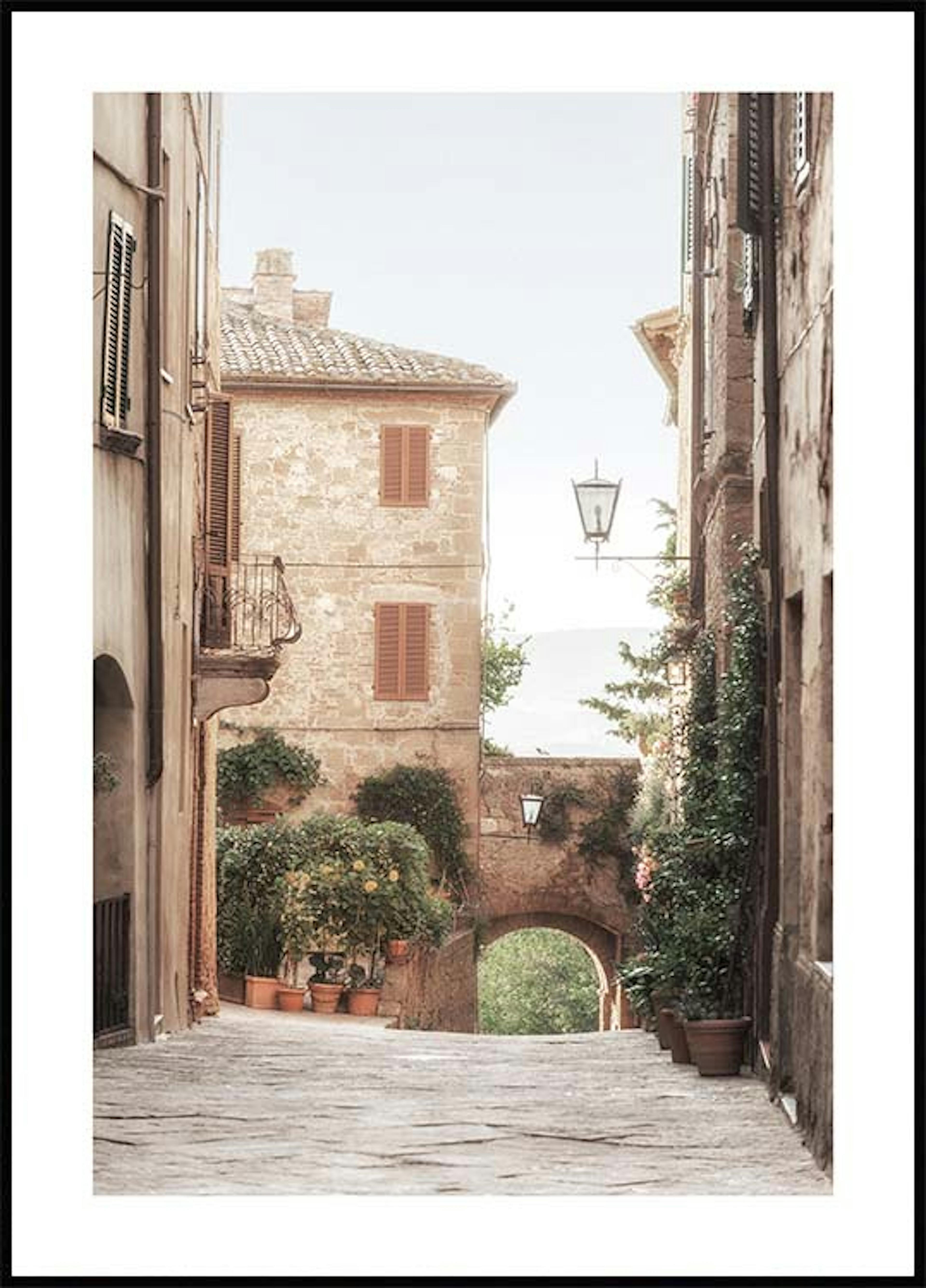 Plakat i den gamle bydel i Italien 0