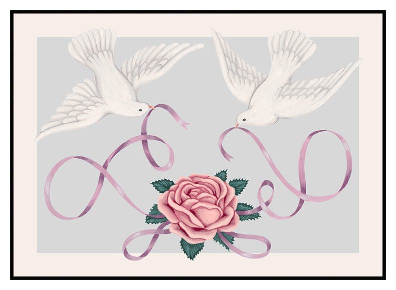 Liebe Tauben Poster (30x40 cm) - Poster Store