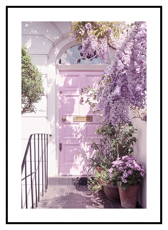 Wisteria fioletowy plakat na drzwi (30x40 cm) - Poster Store