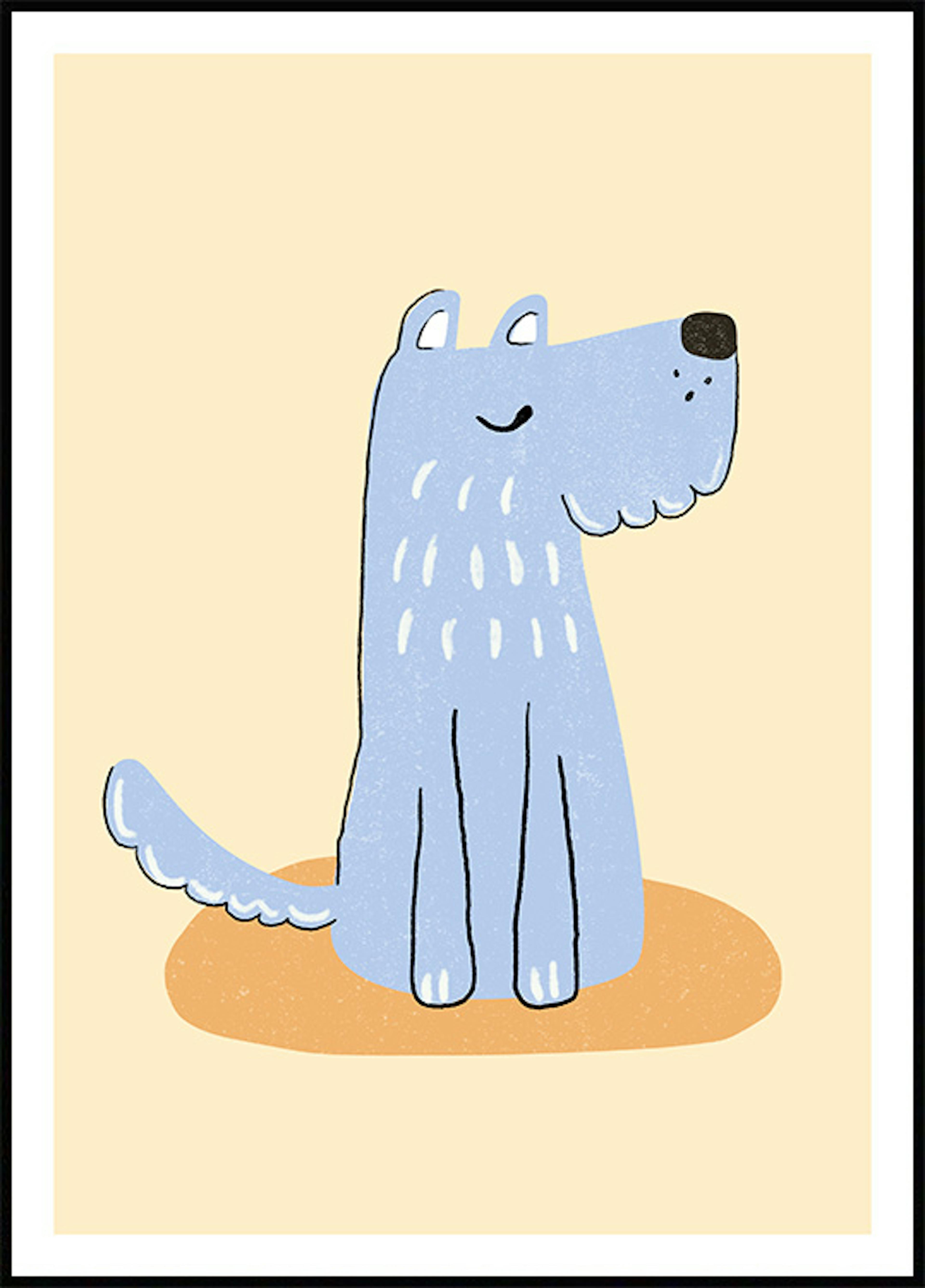 ملصق الكلب الأزرق 0