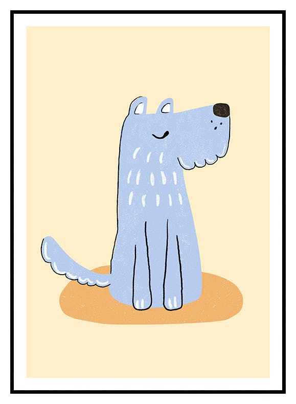 Chien bleu Poster (21x30 cm) - Poster Store