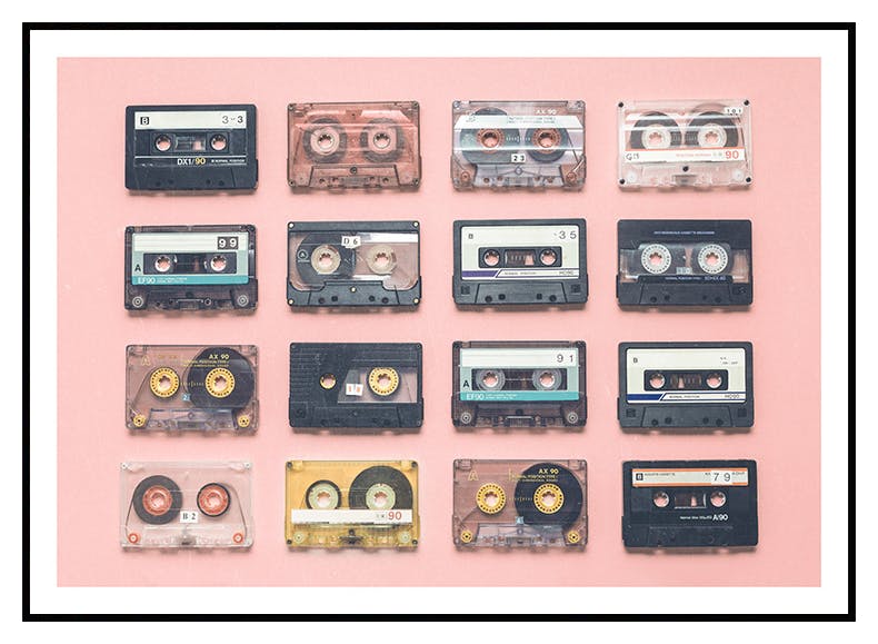 Plakat retro mix tape (30x40 cm) - Poster Store