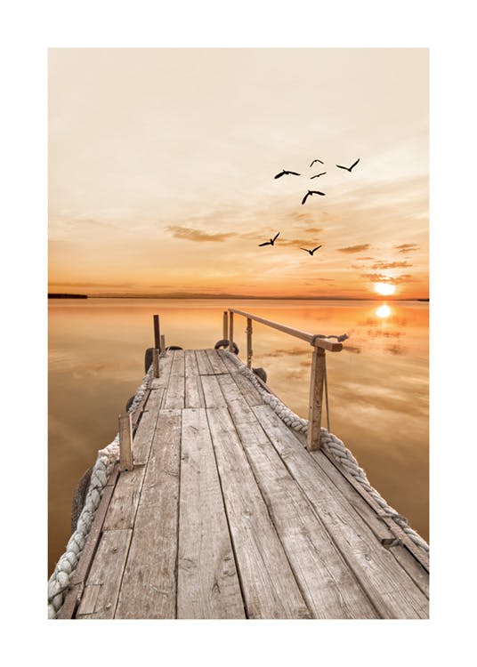 Calm Sunset Jetty Poster 0