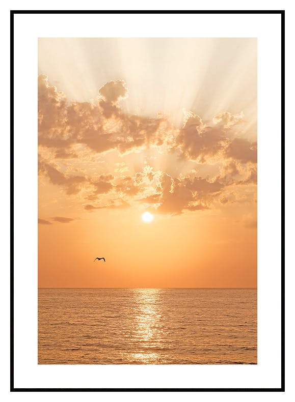 Oranje Zonsondergang Poster (30x40 cm) - Poster Store