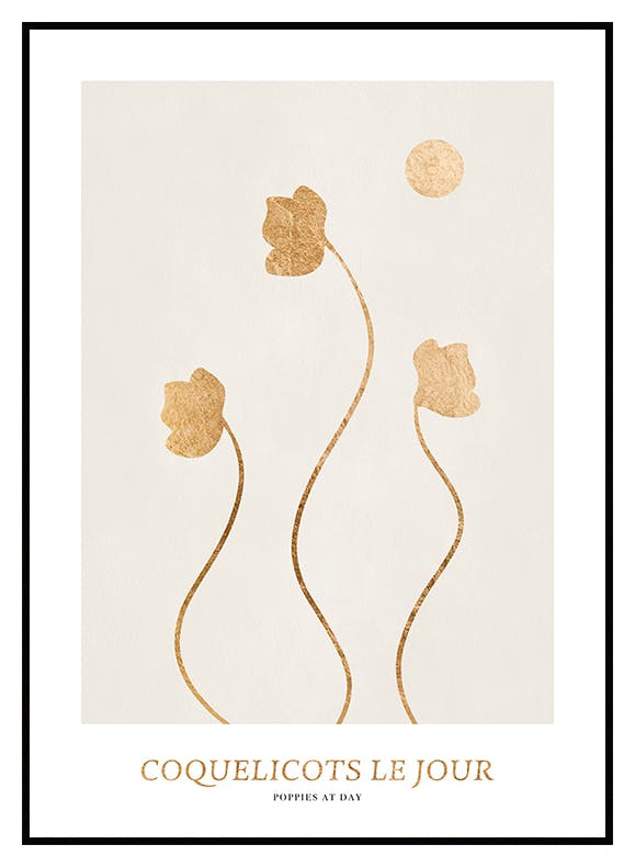 Valmuer på dagen plakat (30x40 cm) - Poster Store