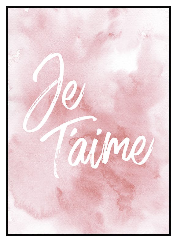 Je T'aime Poster (30x40 cm) - Poster Store