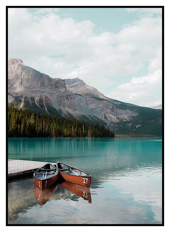 Bateaux sur le lac Louise Poster (30x40 cm) - Poster Store