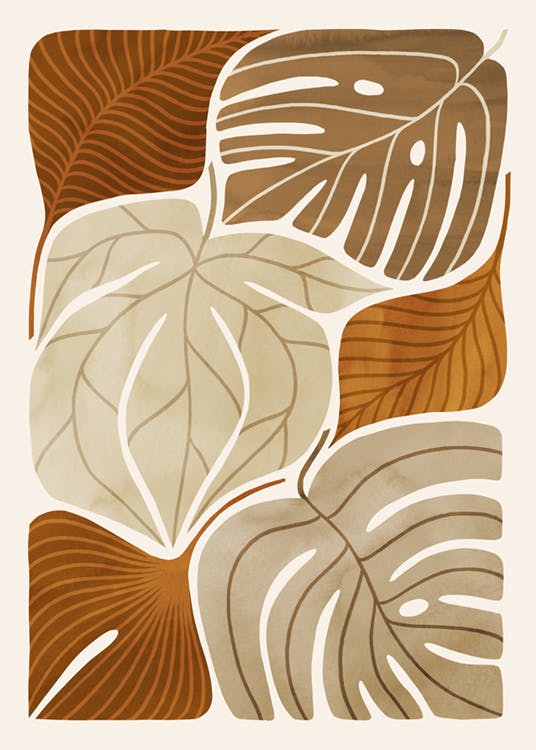 따뜻한 나뭇잎 포스터 0