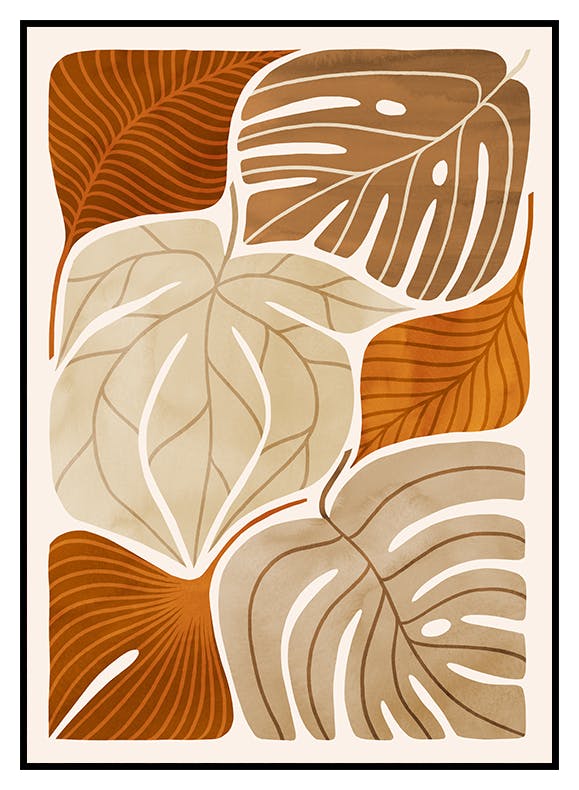 Varma löv Poster (21x30 cm) - Poster Store