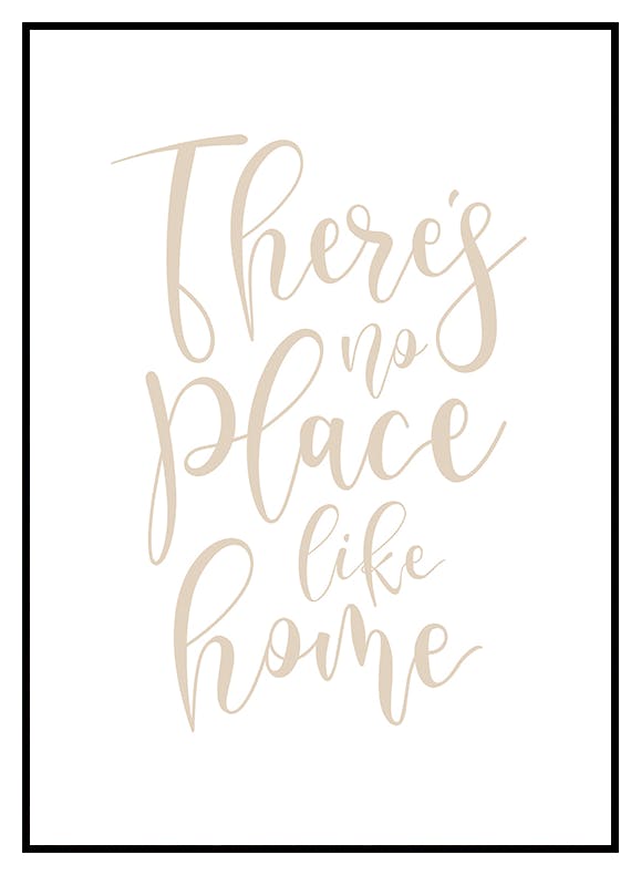 Er is geen plaats zoals thuisposter (30x40 cm) - Poster Store