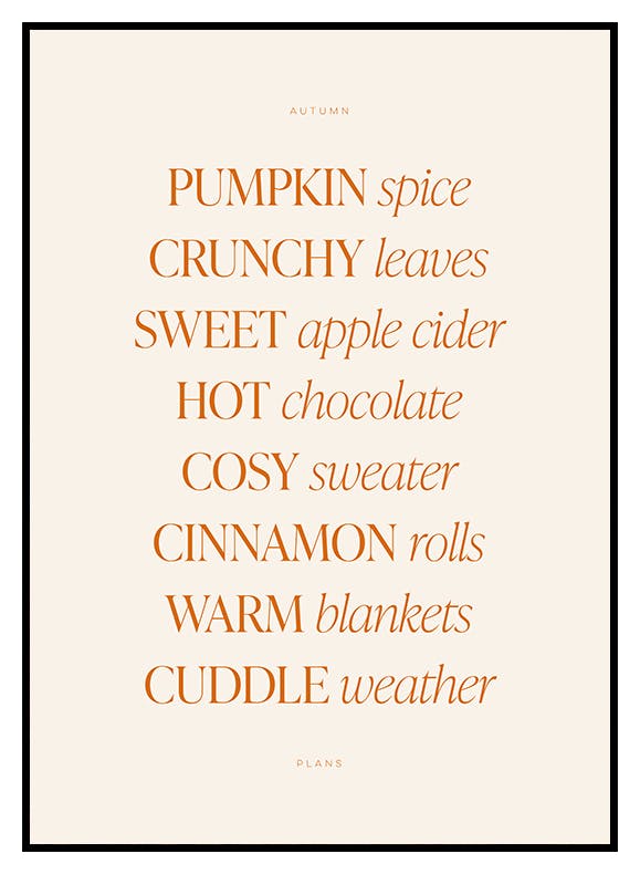 Poster Herfstplannen (21x30 cm) - Poster Store
