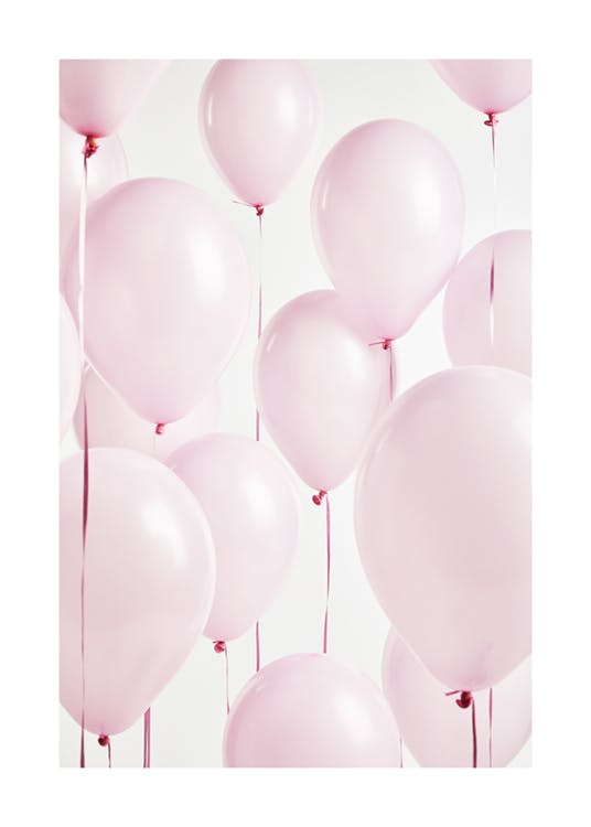 Plakat 'Różowe balony 0