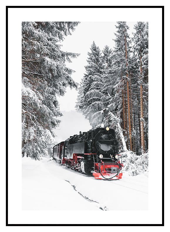 Vintertog plakat (50x70 cm) - Poster Store