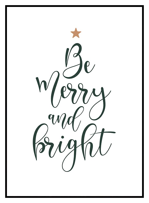 Be Merry and Bright Poster (30x40 cm) - Poster Store