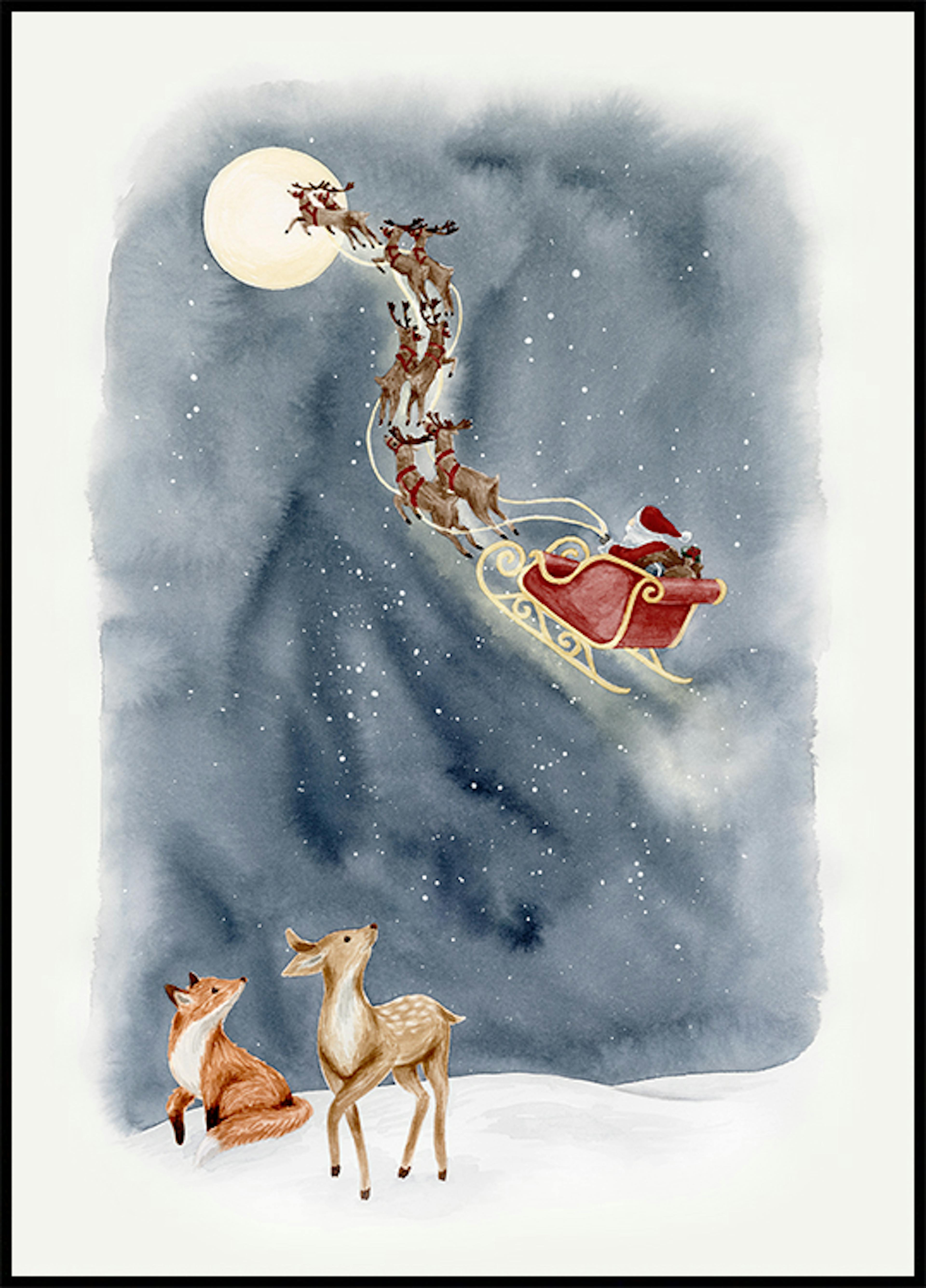 Santa's Sleigh Poster 0