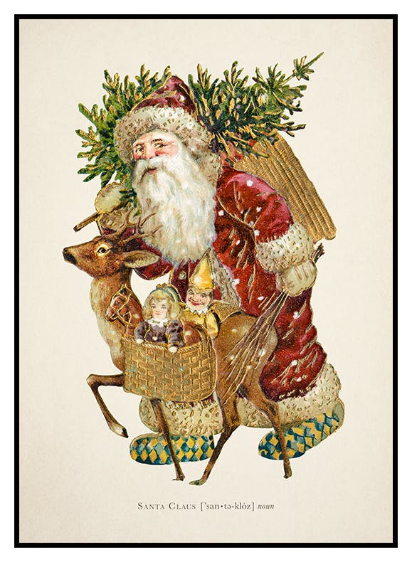 Vintage Santa Poster (50x70 cm) - Poster Store