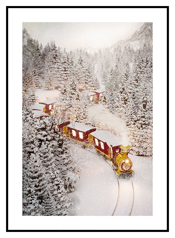 Poster del treno per le vacanze (13x18 cm) - Poster Store