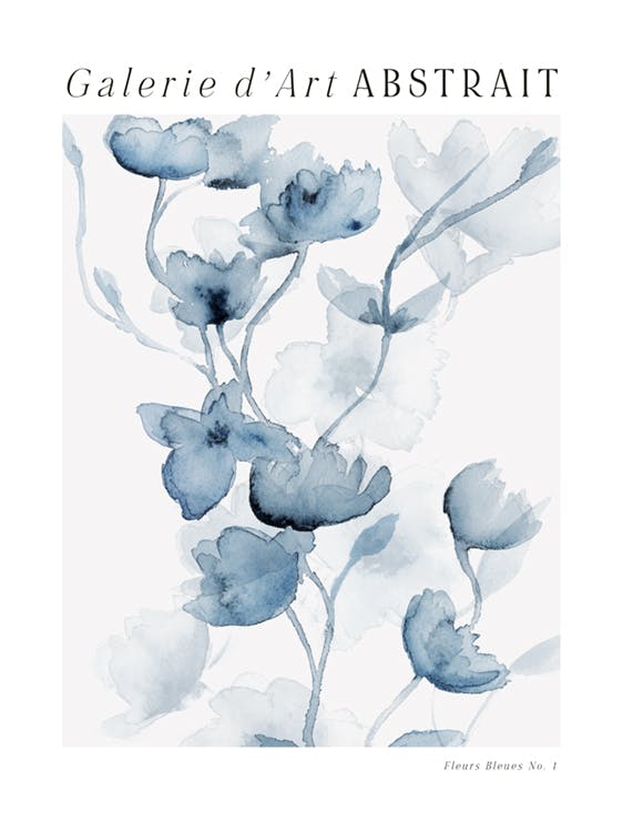 Fleurs Bleues No1-Plakat 0