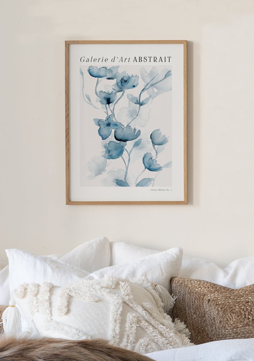 Fleurs Bleues No1 Poster (21x30 cm) - Poster Store