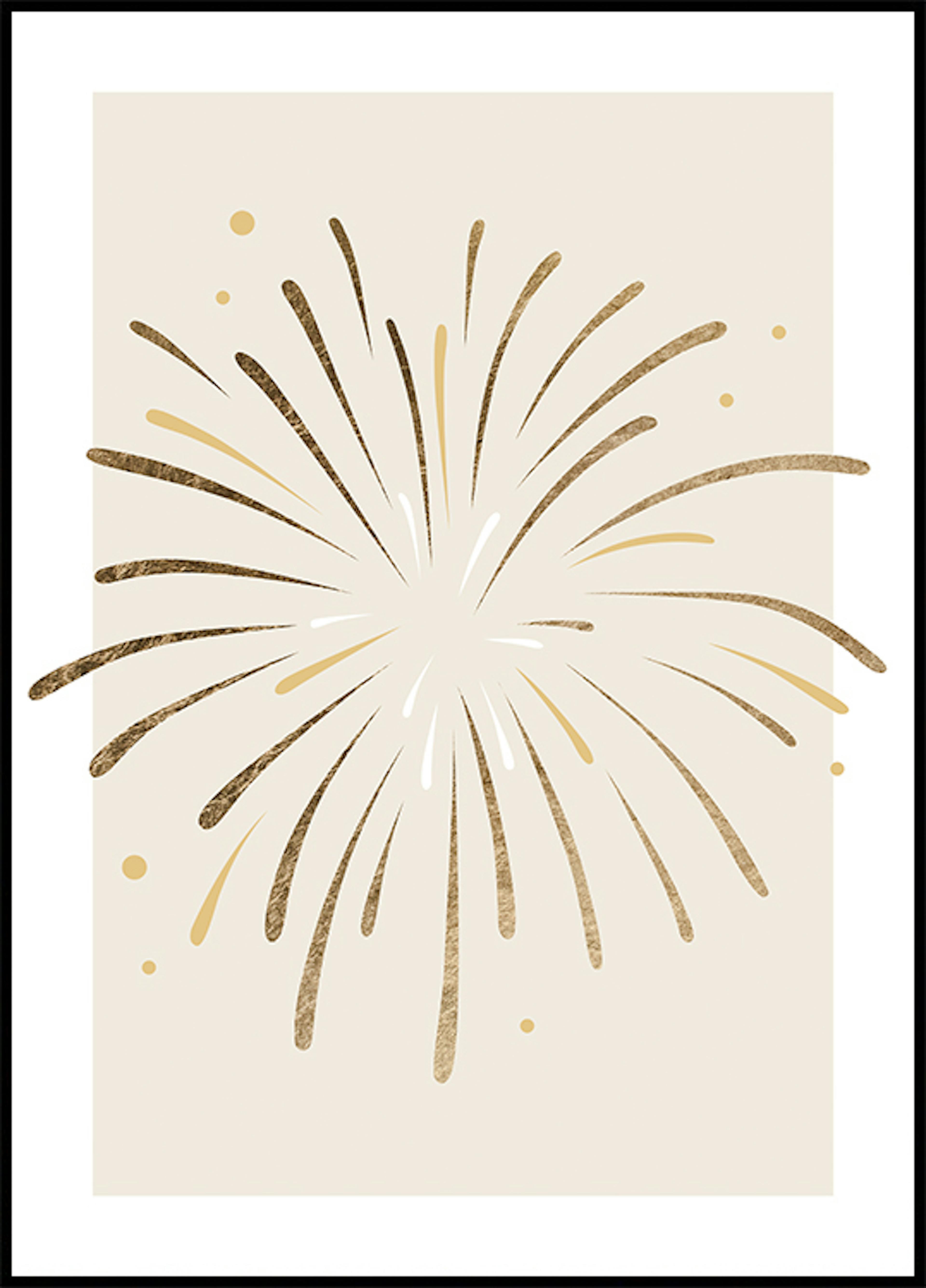 Golden Fireworks Poster thumbnail