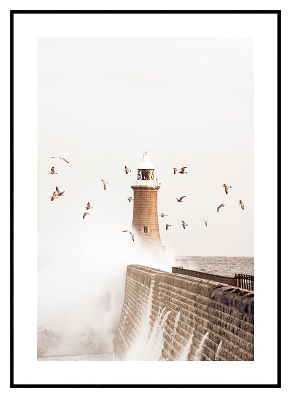 Dramatischer Leuchtturm Poster (50x70 cm) - Poster Store