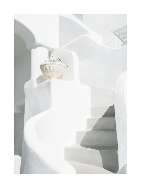 Santorini lépcsői poszter 0