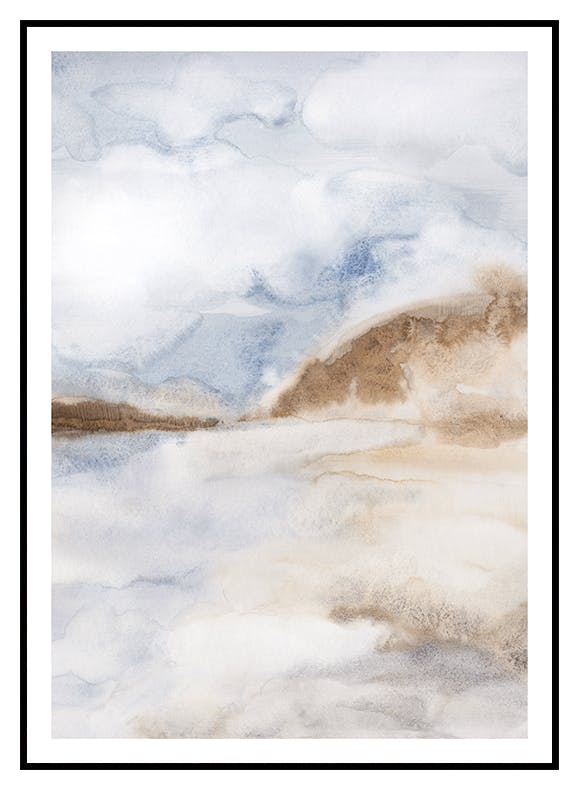 Blue Aquarelle No2 Plakat (30x40 cm) - Poster Store