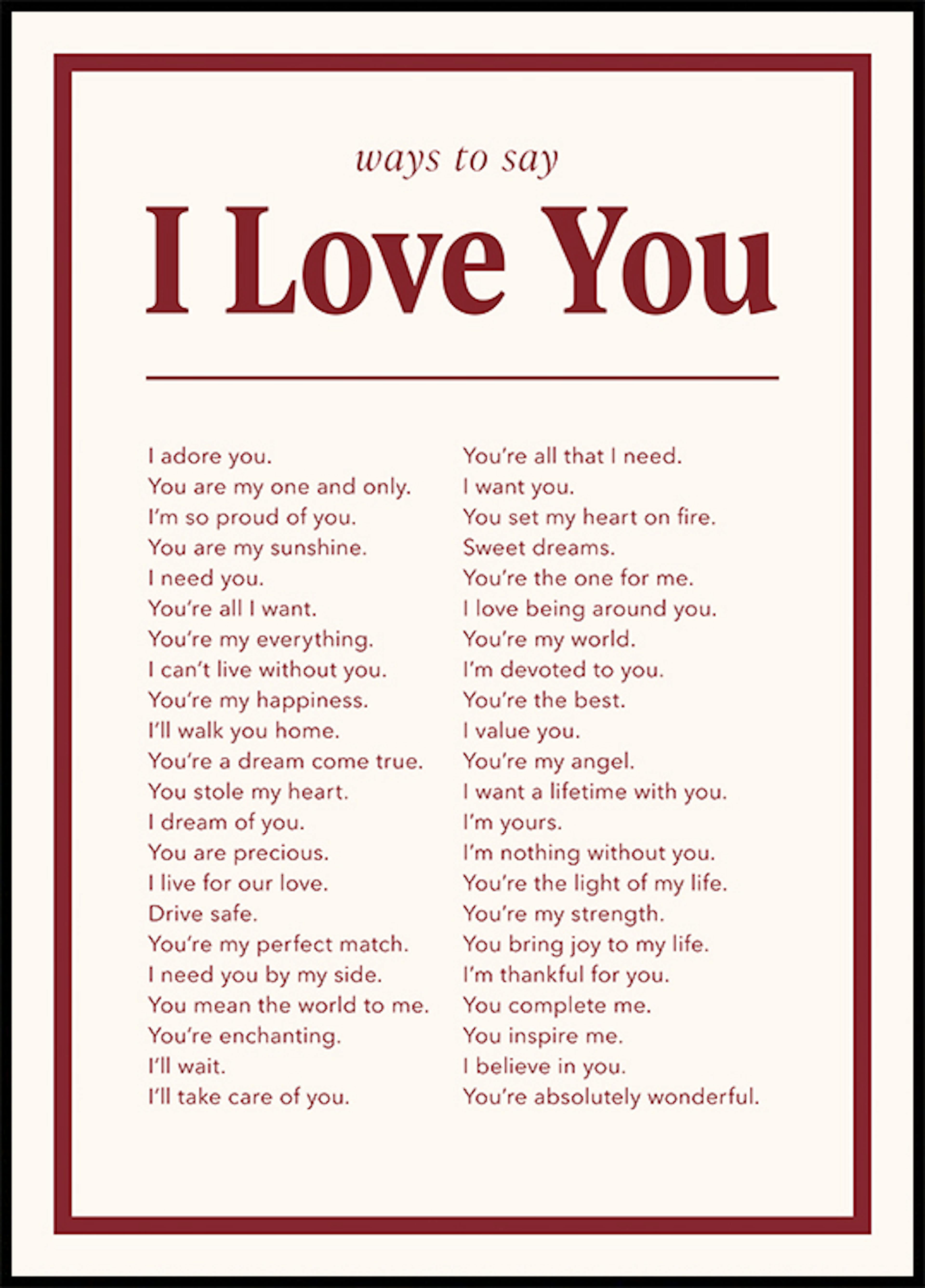 Ways to Say I Love You plakat thumbnail