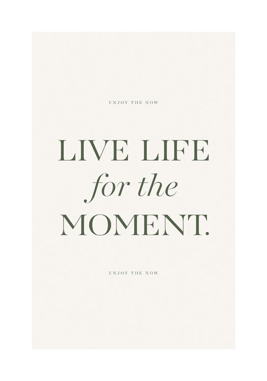 Live the Moment Plakát 0
