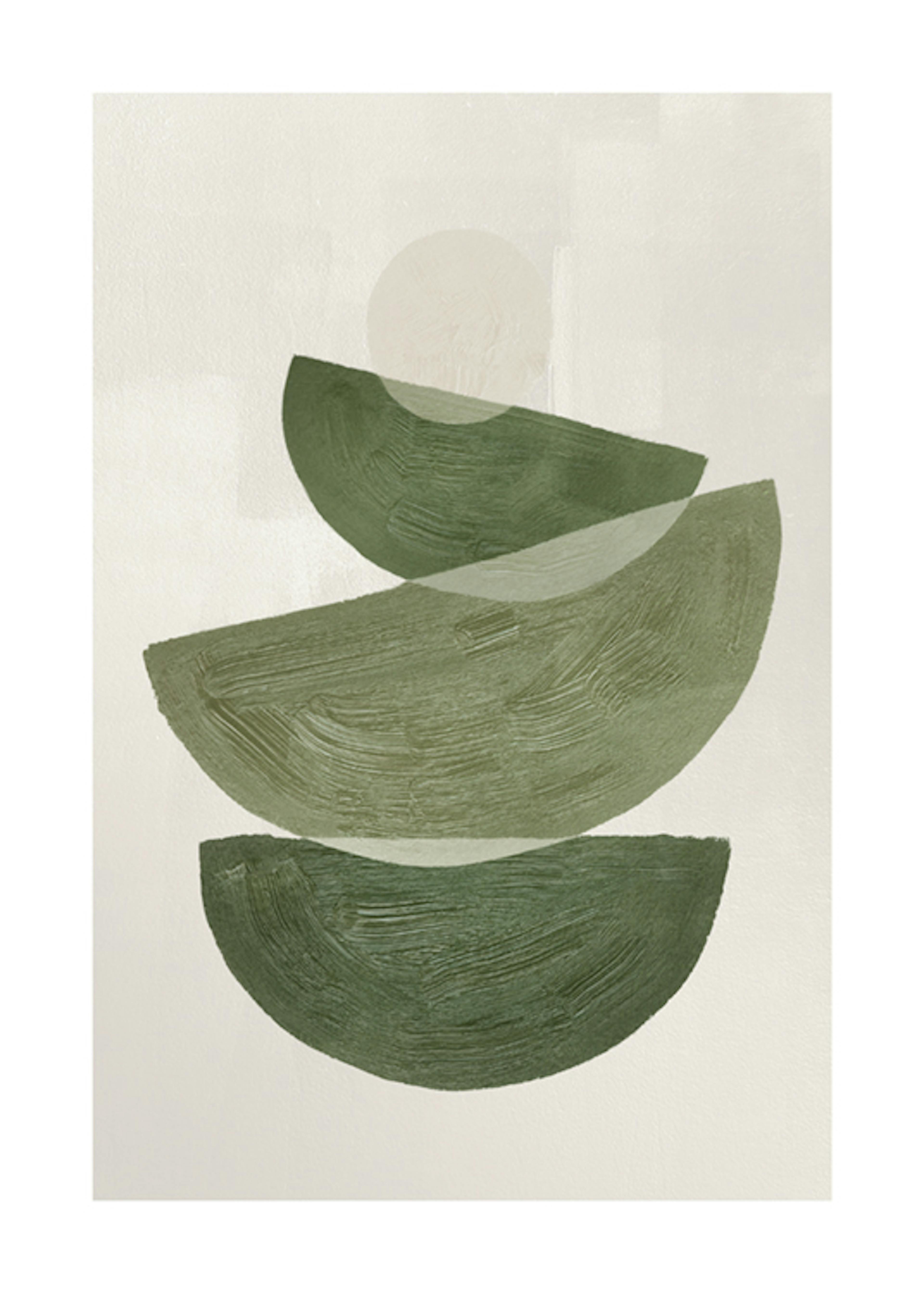 Green Graphic Shapes No2 Poster 0