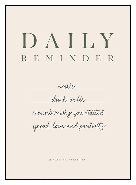 Promemoria giornaliero Poster (21x30 cm) - Poster Store