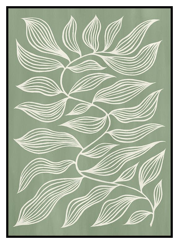 Zielony wzór botaniczny Plakat (50x70 cm) - Poster Store