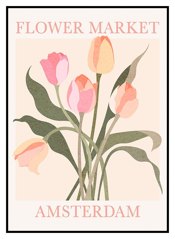 Amsterdam Flower Market Poster (50x70 cm) - Poster Store