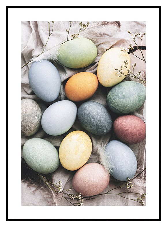 Plakat Pastel Colorful Eggs (50x70 cm) - Poster Store