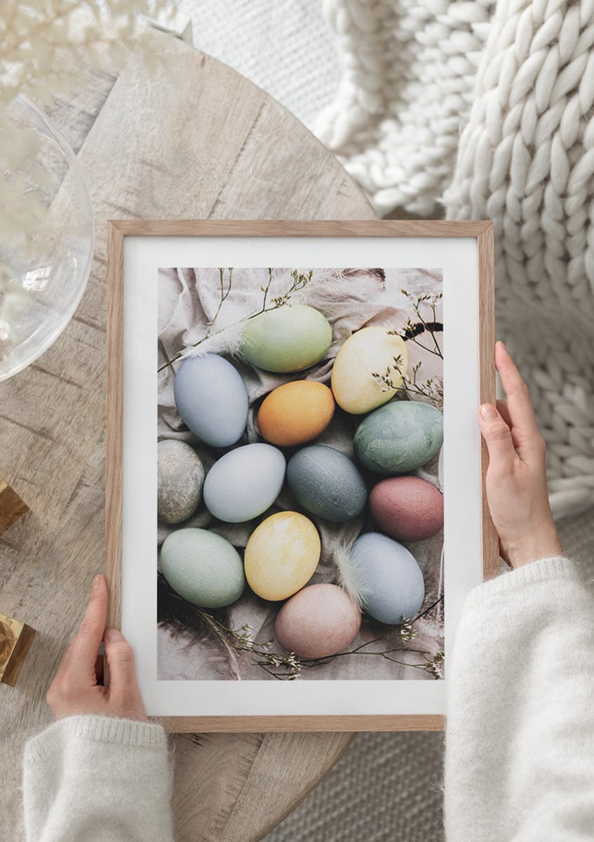Pastel Colorful Eggs Poster (30x40 cm) - Poster Store