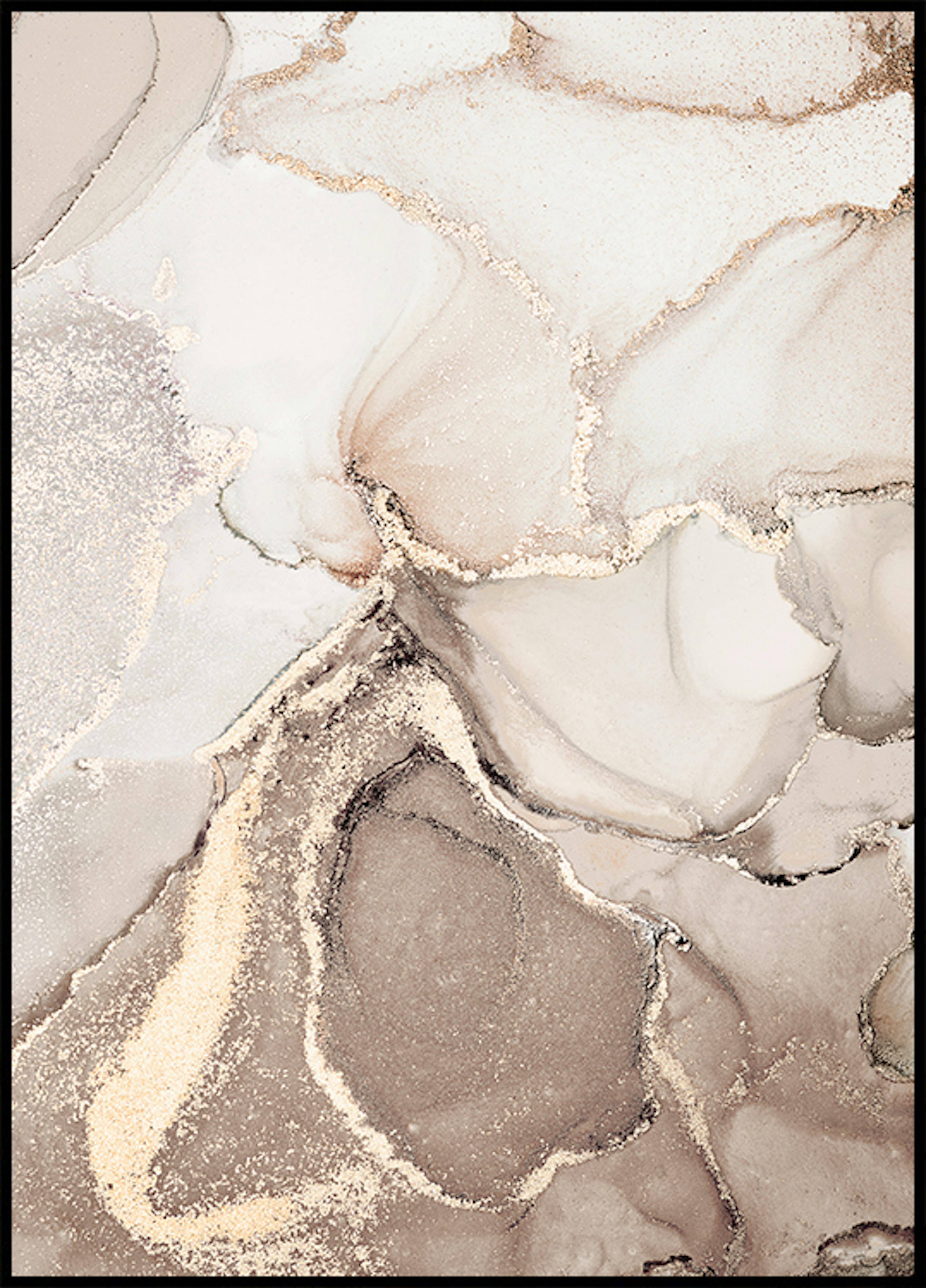 Abstract Beige Marble No2 plakat 0