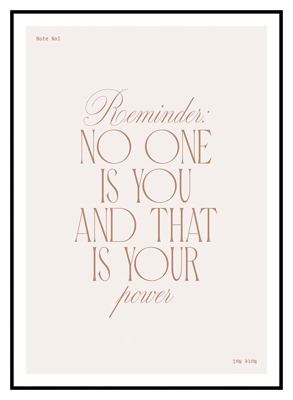 No One is You Poster (21x30 cm) - Poster Store
