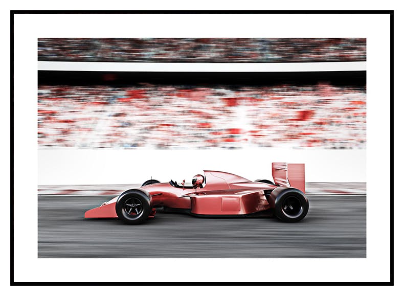 Roter Rennwagen Poster (30x40 cm) - Poster Store
