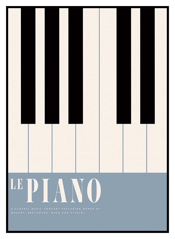 Le Piano Plakat (30x40 cm) - Poster Store