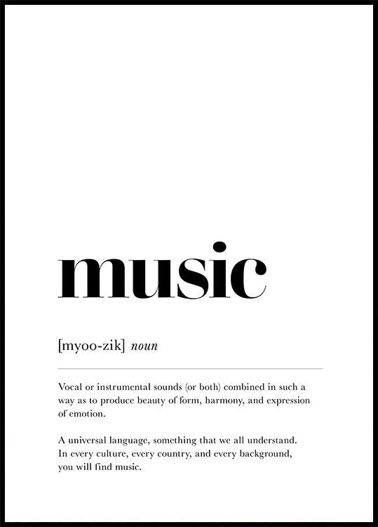 Music Poster - music phonetic script