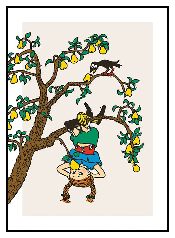 Pippi Pończoszanka na drzewie Plakat (21x30 cm) - Poster Store