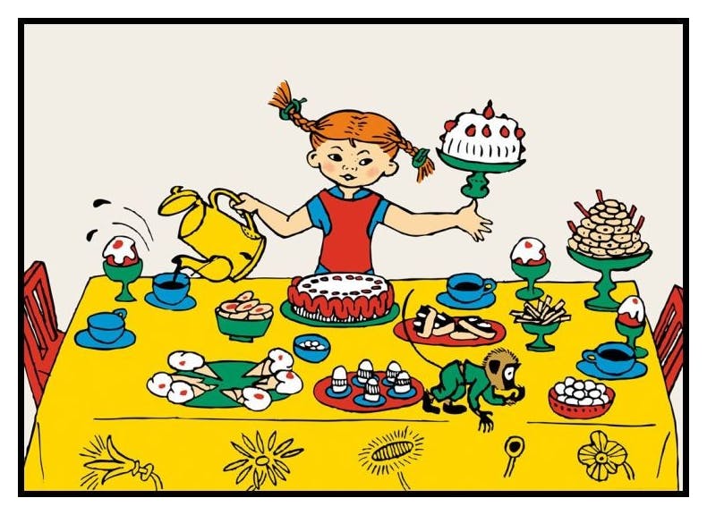 Pippi Pończoszanka i imprezka Plakat (50x70 cm) - Poster Store