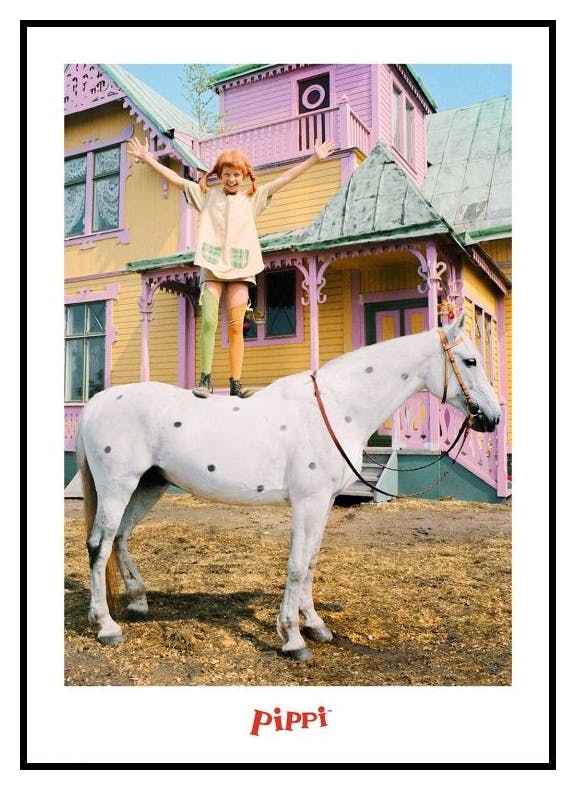 Pippi Pończoszanka na koniu Plakat (40x50 cm) - Poster Store