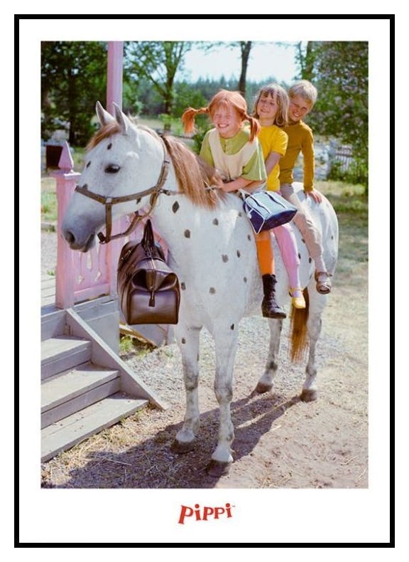 Poster Pippi Calzelunghe, Annika and Tommy (21x30 cm) - Poster Store
