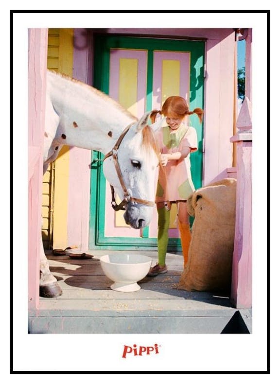 Pippi Pończoszanka i Koń Plakat (21x30 cm) - Poster Store
