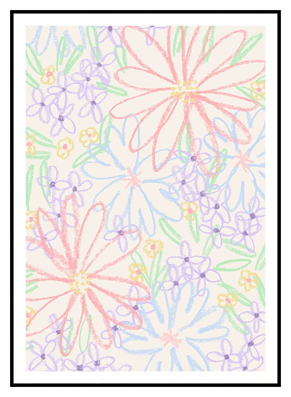 Fleurs Bondées Affiche (50x70 cm) - Poster Store