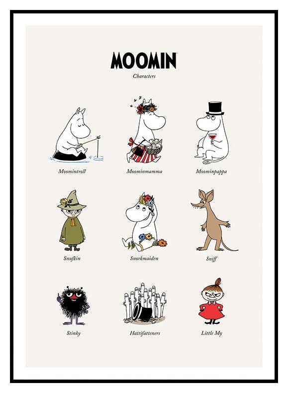 Muminki - Postacie Plakat (30x40 cm) - Poster Store
